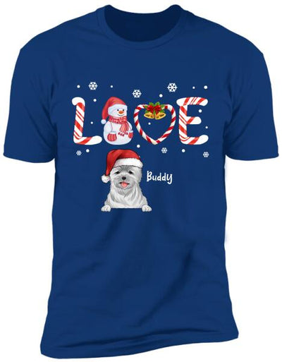 Personalized Love- T-Shirt Best Gift For Dog Lover