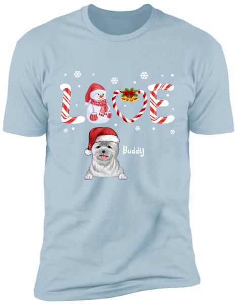 Personalized Love- T-Shirt Best Gift For Dog Lover