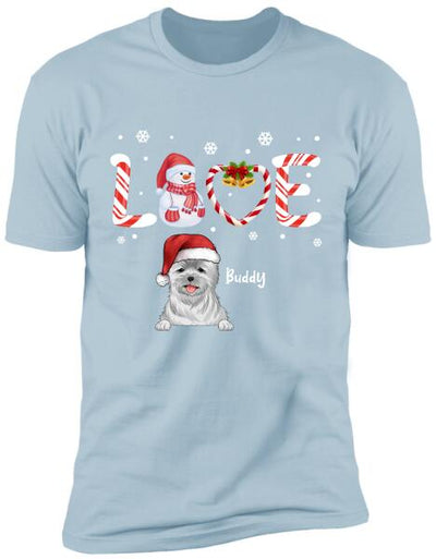 Personalized Love- T-Shirt Best Gift For Dog Lover