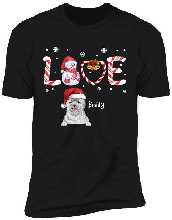 Personalized Love- T-Shirt Best Gift For Dog Lover