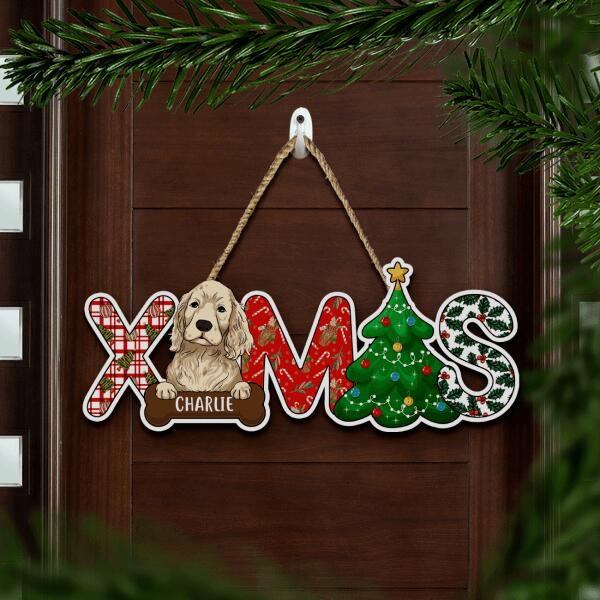 Xmas Custom Name Dog - Personalized Door sign