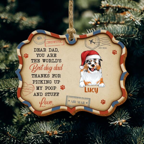 Thank You To The World's Best Dog Dad/Mom/Grand Paw Personalized Christmas Wooden Ornament