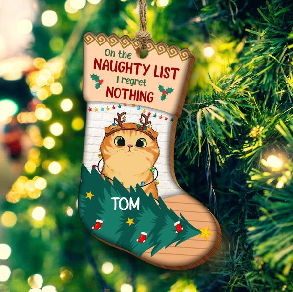 On The Naughty List I Regret Nothing - Personalized Ornament