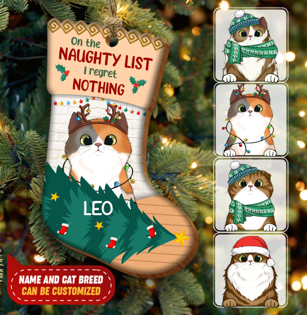 On The Naughty List I Regret Nothing - Personalized Ornament