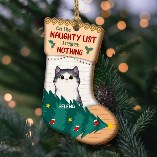 On The Naughty List I Regret Nothing - Personalized Ornament