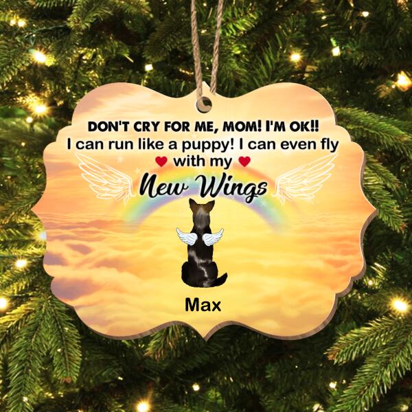 Mom, Don't Cry For Me - Personalized Wooden Print Ornament