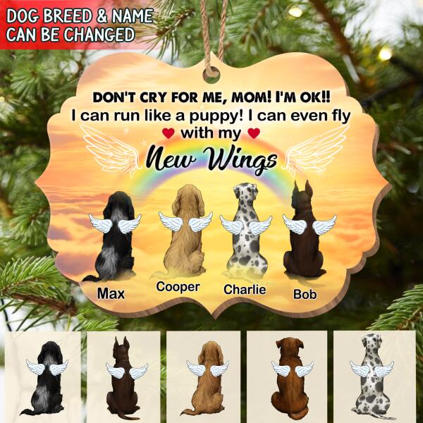 Mom, Don't Cry For Me - Personalized Wooden Print Ornament