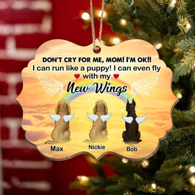 Mom, Don't Cry For Me - Personalized Wooden Print Ornament