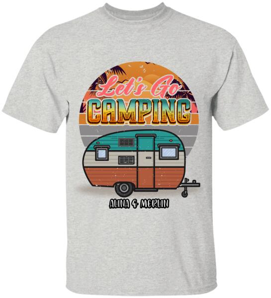 Let's Go Camping, For Camping Lovers, Personalized T-shirt