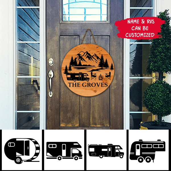 RV Sign, Camper Sign, Engraved RV Sign, RV Hanging Sign, Personalized Door Sign