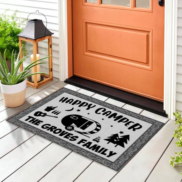 Happy Camper - Personalized Doormat