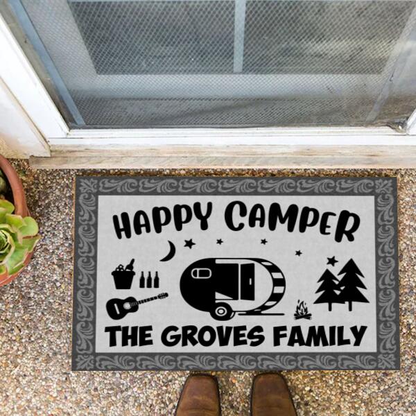 Happy Camper - Personalized Doormat