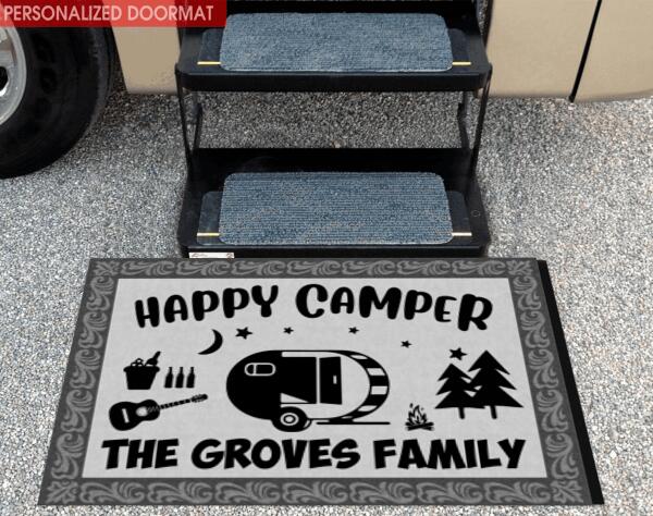 Happy Camper - Personalized Doormat