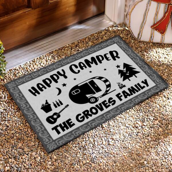 Happy Camper - Personalized Doormat