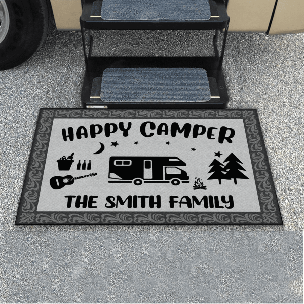 Happy Camper - Personalized Doormat