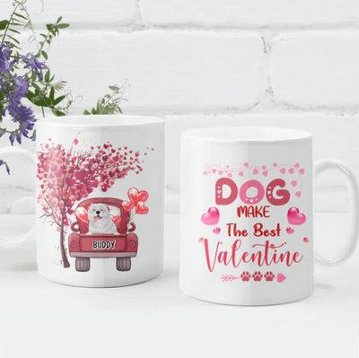 Dogs Make The Best Valentine - Personalized Mug