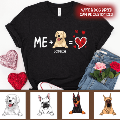 Valentine Me and My Dog - Personalized T-shirt, Sweatshirt