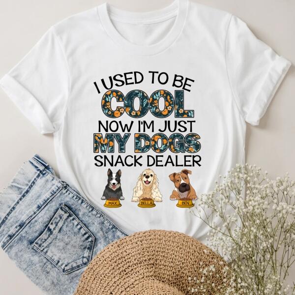 I Used To Be Cool Now I'm Just My Dogs Snack Dealer - Personalized T-Shirt, Sweatshirt