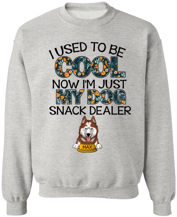 I Used To Be Cool Now I'm Just My Dogs Snack Dealer - Personalized T-Shirt, Sweatshirt