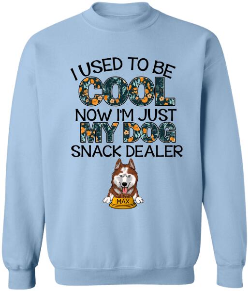I Used To Be Cool Now I'm Just My Dogs Snack Dealer - Personalized T-Shirt, Sweatshirt
