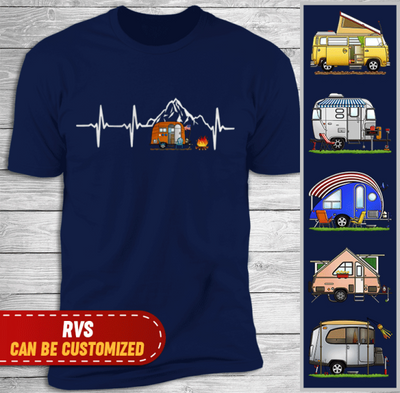 Camping Heart Beat - Personalized T-Shirt