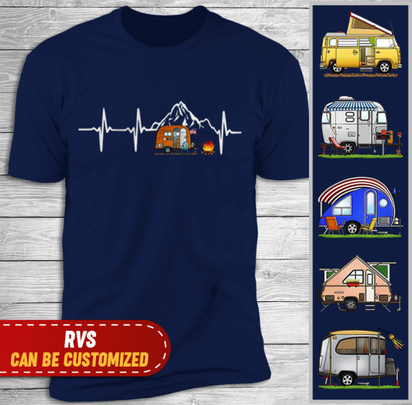 Camping Heart Beat - Personalized T-Shirt