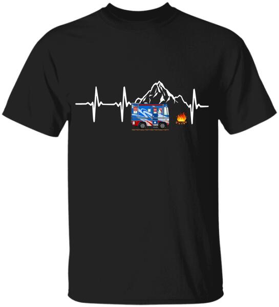 Camping Heart Beat - Personalized T-Shirt