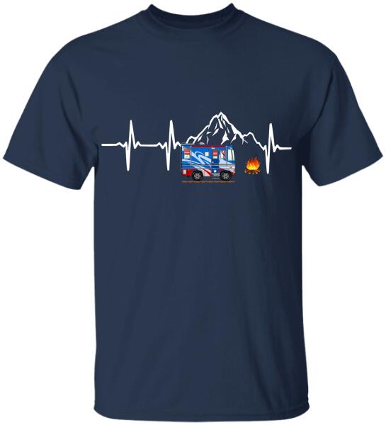 Camping Heart Beat - Personalized T-Shirt