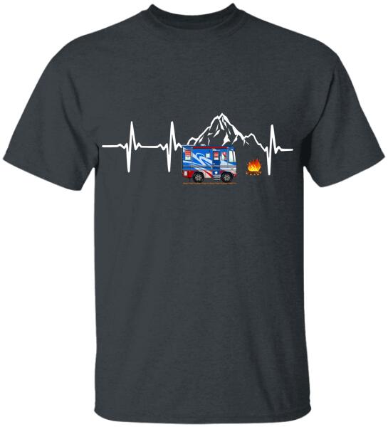 Camping Heart Beat - Personalized T-Shirt