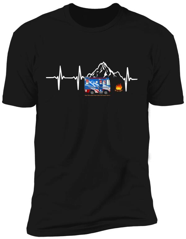 Camping Heart Beat - Personalized T-Shirt