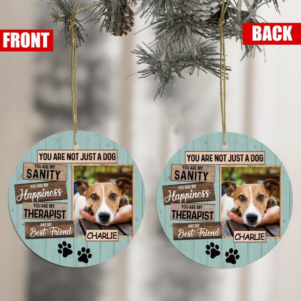 You Are Not Just A Dog, Custom Photo Gift For Your Dog (PRINTED ON BOTH SIDES) - Personalized Ceramic Ornament