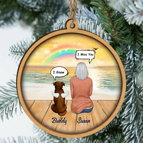 I Miss You Conversation Personalized Wooden Print Ornament