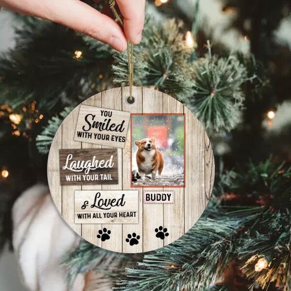 You Smile With Your Eyes - Round Ceramic Ornament