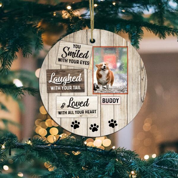 You Smile With Your Eyes - Round Ceramic Ornament