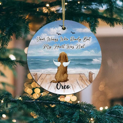 Your Wings Were Ready But My Heart Was Not 2 - Personalized Ceramic Ornament