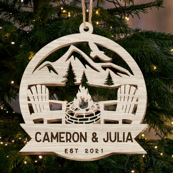 Personalized Welcome To Our Cabin Wood Ornament, Gift Ideas For Camper, Custom Shape Ornament