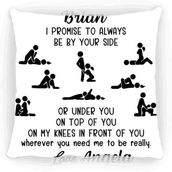I Promise To Always Be By Your Side - Personalized Blanket, Pillow