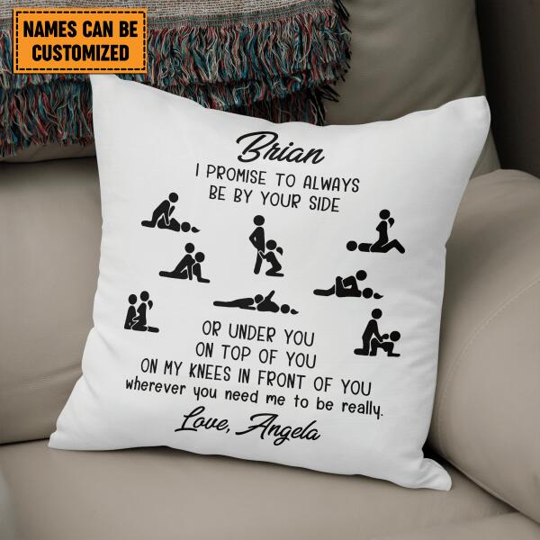 I Promise To Always Be By Your Side - Personalized Blanket, Pillow