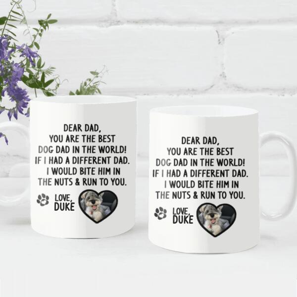 Dear Dog Dad, Personalized Mug, Gift For Dog Lovers