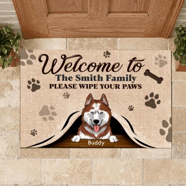 Please Wipe Your Paws - Personalized Doormat