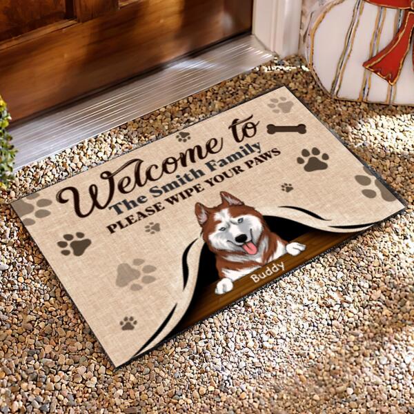 Please Wipe Your Paws - Personalized Doormat