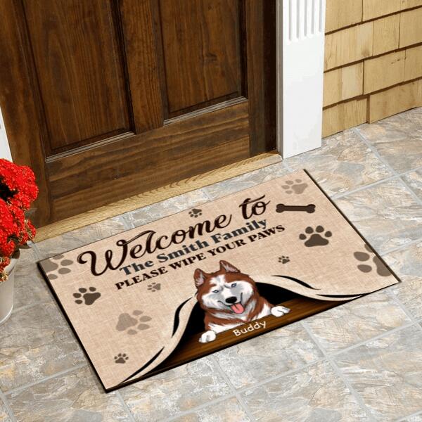 Please Wipe Your Paws - Personalized Doormat