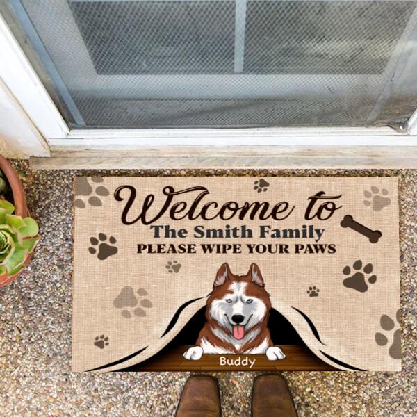 Please Wipe Your Paws - Personalized Doormat