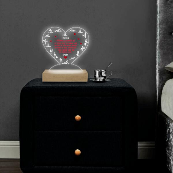 I Promise To Always Be By Your Side Personalized Acrylic One Side Print, Gift Ideas Fo Couple