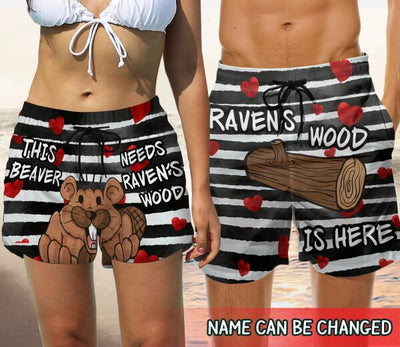 This Beaver Need To Wood - Personalized Beach Short