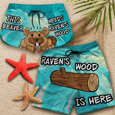 This Beaver Need To Wood - Blue Beach Personalized Short