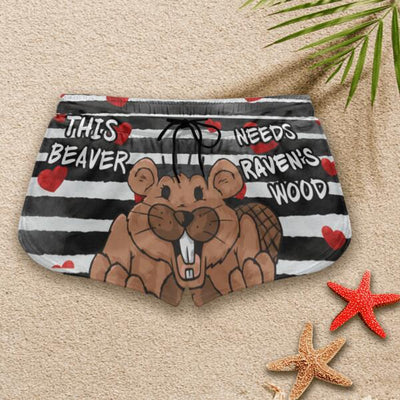 This Beaver Need To Wood - Personalized Beach Short
