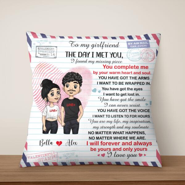 The Day I Met You Personalized Throw Pillow – Decorative Pillow (Insert Included)