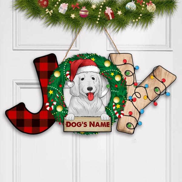 Personalized Christmas Joy Dog Lover - Doorsign