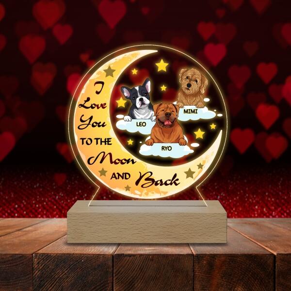I Love You The Moon And Back - Personalized Acrylic Lamp